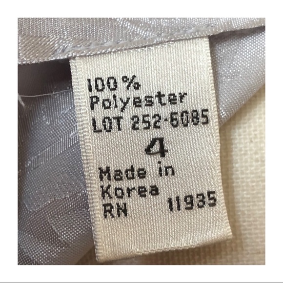 Vintage La Blouse Gray Silky Blouse Size 4 - Picture 5 of 6